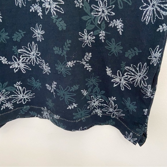 Fresh produce 100% cotton dress sleeveless jumper dark blue floral prints medium - Picture 6 of 14